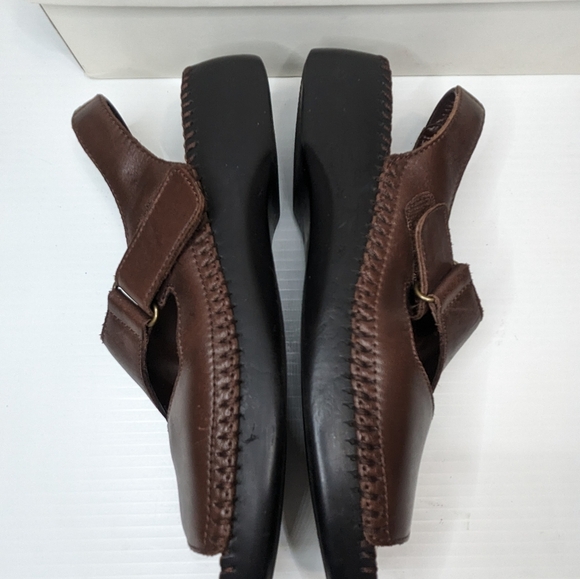 Naturalizer women's dune acorn leather slingback comfort sandals brown shoes 7 - Picture 9 of 13